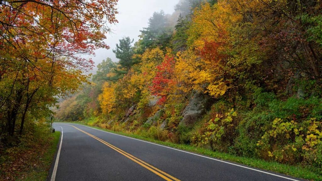 Skyline Drive in the Shenandoah National Park in Virginia