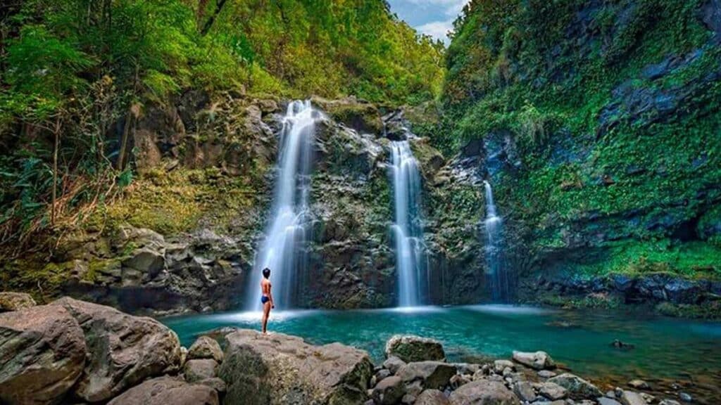 Hana Falls on the Hana Highway on the island of Maui